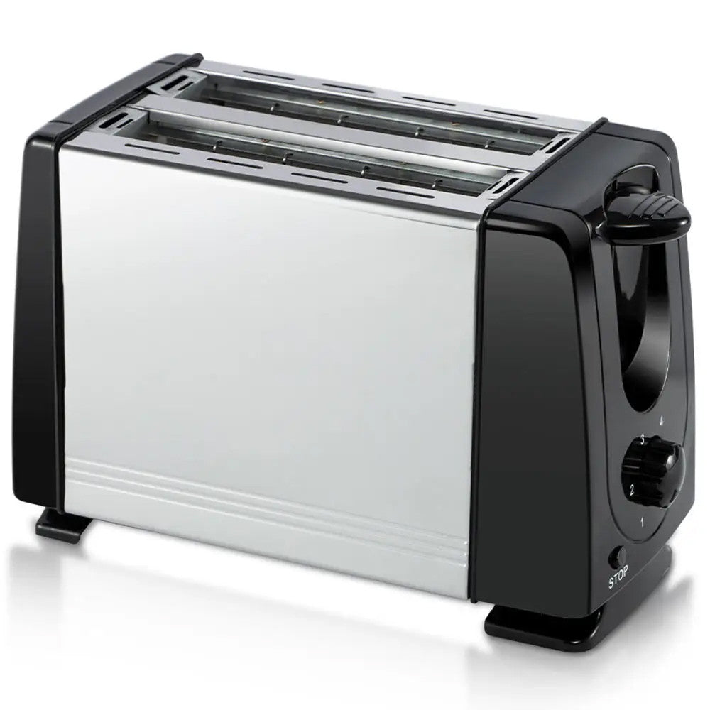 Тостер для хліба на 2 тости, 650Вт, від мережі, QLT-118B / Електричний тостер / Подвійний тостер / Тостерниця