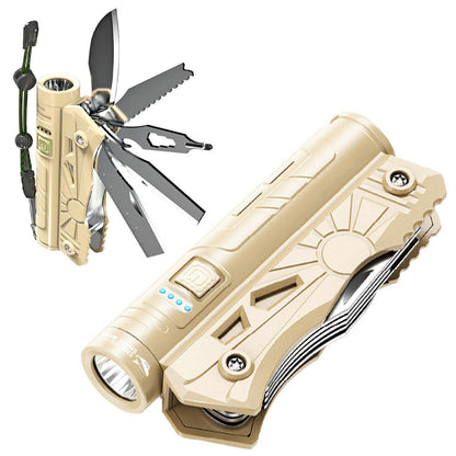 Мультитул LF-800 з ліхтарем та Power Bank 5-в-1 / Акумуляторний ліхтар-інструмент
