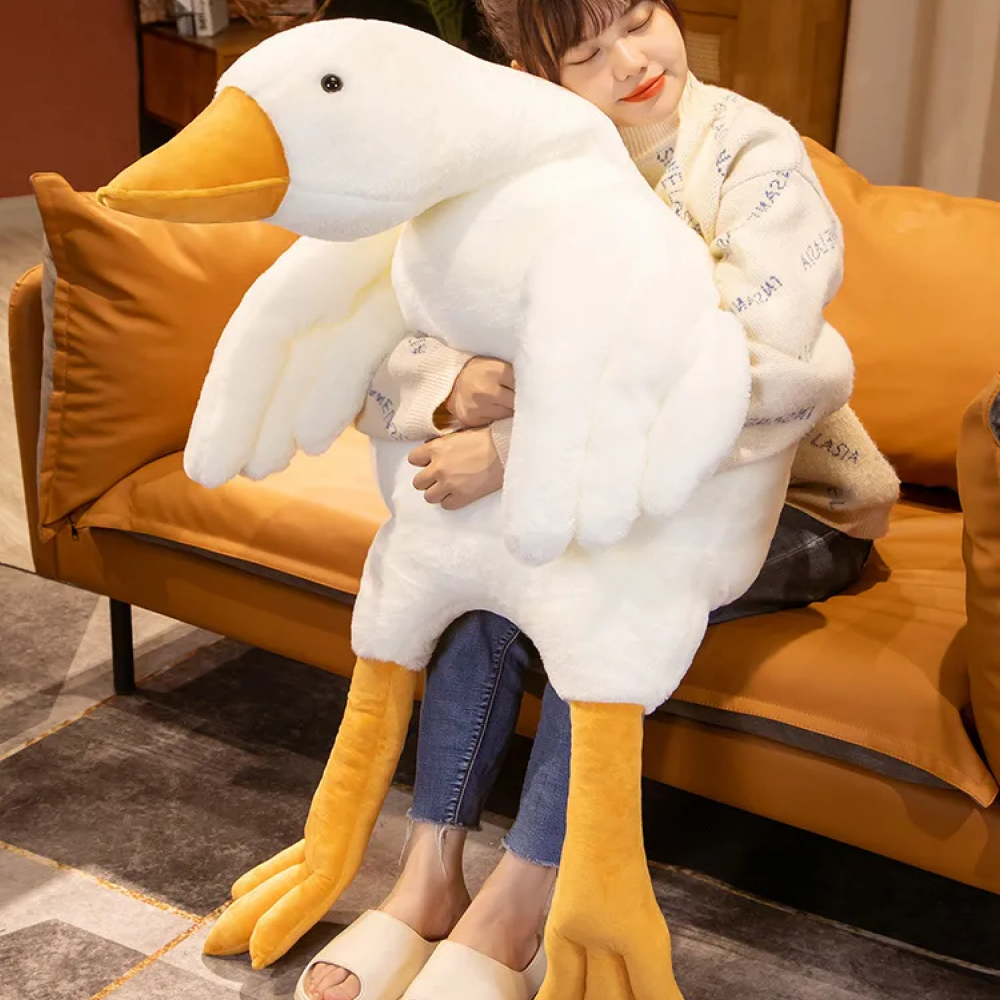 М'яка плюшева іграшка подушка (50-160см) Качка, 130 см / Дитяча іграшка антистрес обіймашка