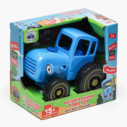 Дитячий музичний трактор "Синій велетень" (15 мелодій та звуків, на батарейках) / Інтерактивна іграшка, що розвиває