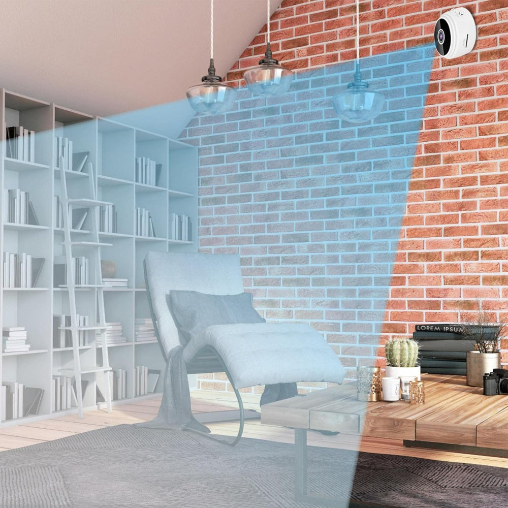 Бездротова міні камера IP з WiFi та датчиком руху FullHD 1080, A9, Біла / Відеокамера USB