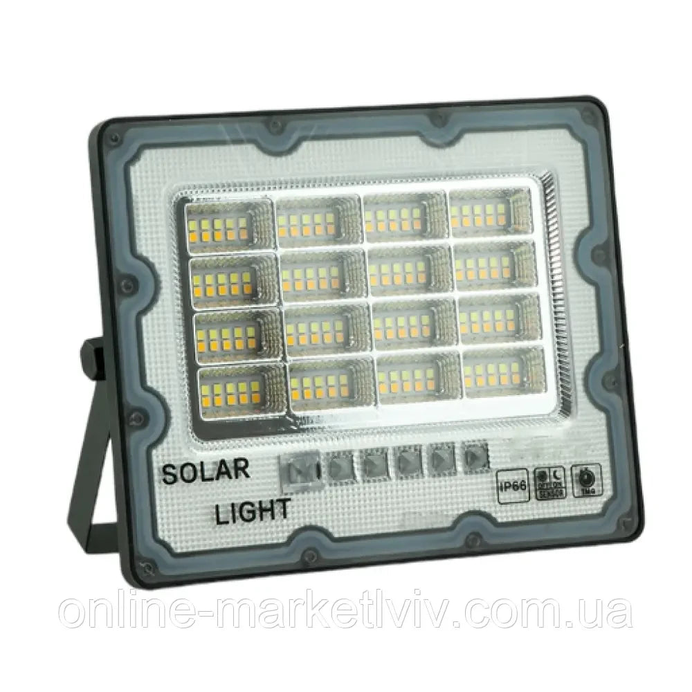 Садовий ліхтар на сонячній батареї з пультом дистанційного керування, 400Вт, JX 007 / Акумуляторний вуличний світильник