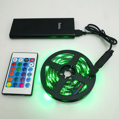 Світлодіодна стрічка з пультом 5 м, від USB, TV LED Strip CB-5050 / Силіконова самоклеюча led стрічка для тв