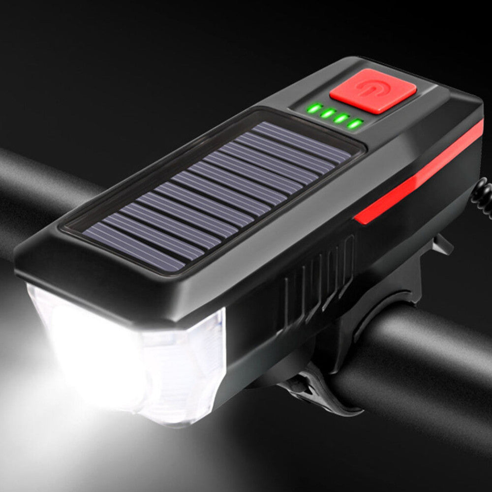 Велофара LY-17-XPE, з дзвінком, на сонячній батареї / Акумуляторна фара на велосипед від USB
