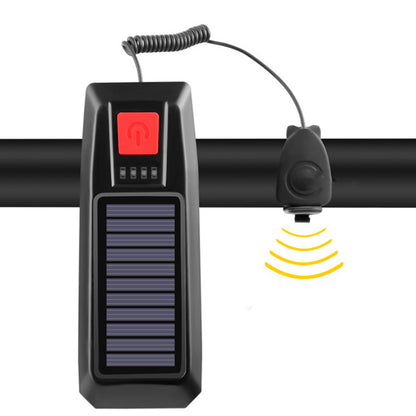 Велофара LY-17-XPE, з дзвінком, на сонячній батареї / Акумуляторна фара на велосипед від USB