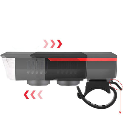 Велофара LY-17-XPE, з дзвінком, на сонячній батареї / Акумуляторна фара на велосипед від USB