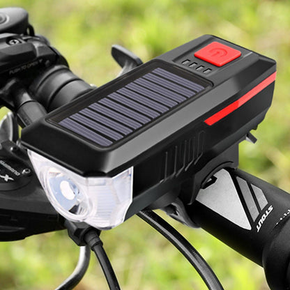 Велофара LY-17-XPE, з дзвінком, на сонячній батареї / Акумуляторна фара на велосипед від USB
