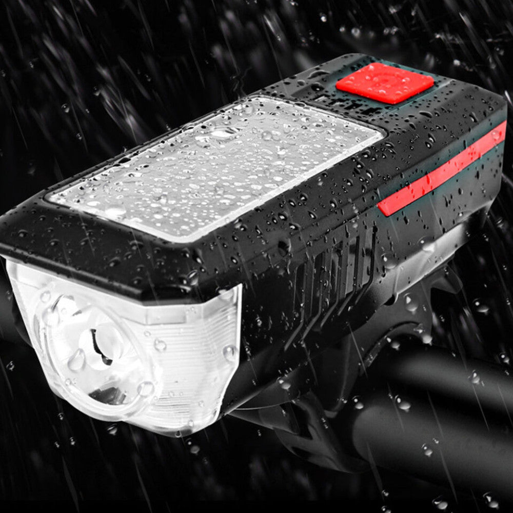 Велофара LY-17-XPE, з дзвінком, на сонячній батареї / Акумуляторна фара на велосипед від USB