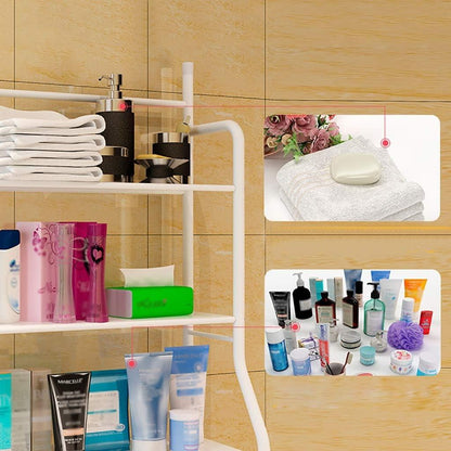 Полиця стелаж над пральною машинкою до 20 кг, LAUNDRY RACK TW-106, Білий / Органайзер для підлоги для ванної