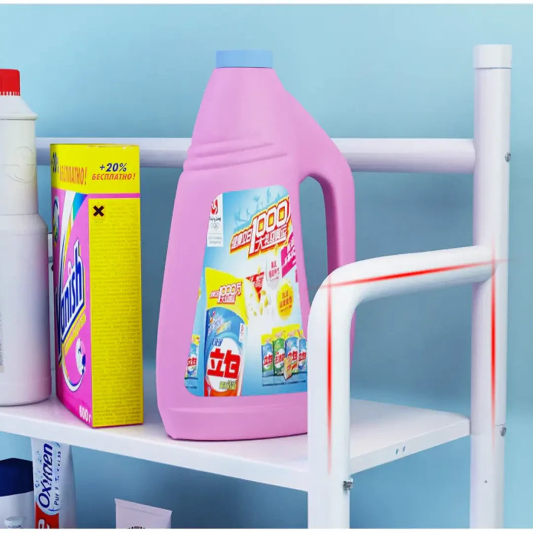 Полиця стелаж над пральною машинкою до 20 кг, LAUNDRY RACK TW-106, Білий / Органайзер для підлоги для ванної