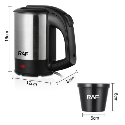 Компактний туристичний чайник із двома чашками RAF R7887 / Міні-чайник електричний