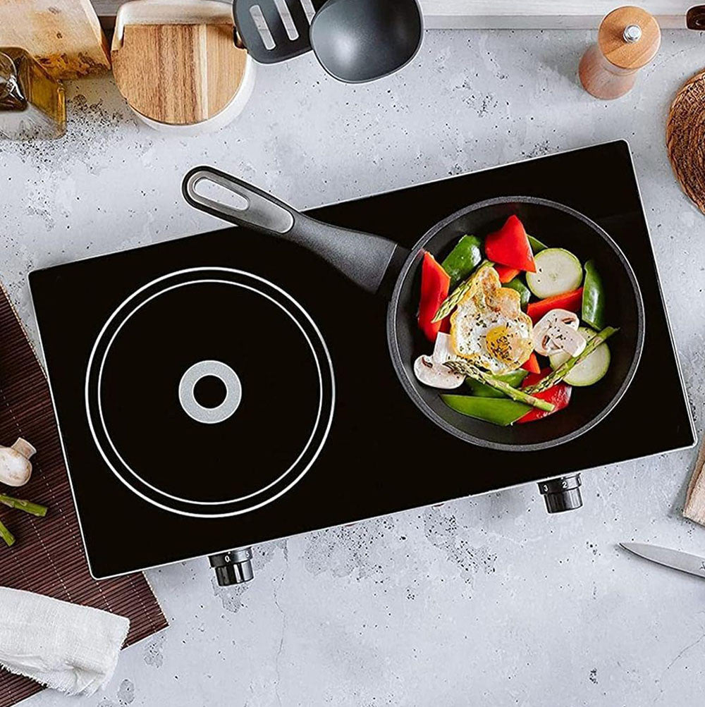 Індукційна варильна панель Sokany SK-224 (2 конфорки, 2400Вт) / Інфрачервона електроплита /Інфрачервона кухонна панель