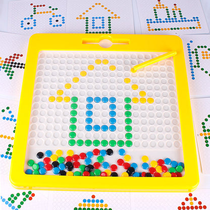Магнітна мозаїка з пером, 32х32см / Магнітна мозаїка для дітей / Магнітна дошка для творчості
