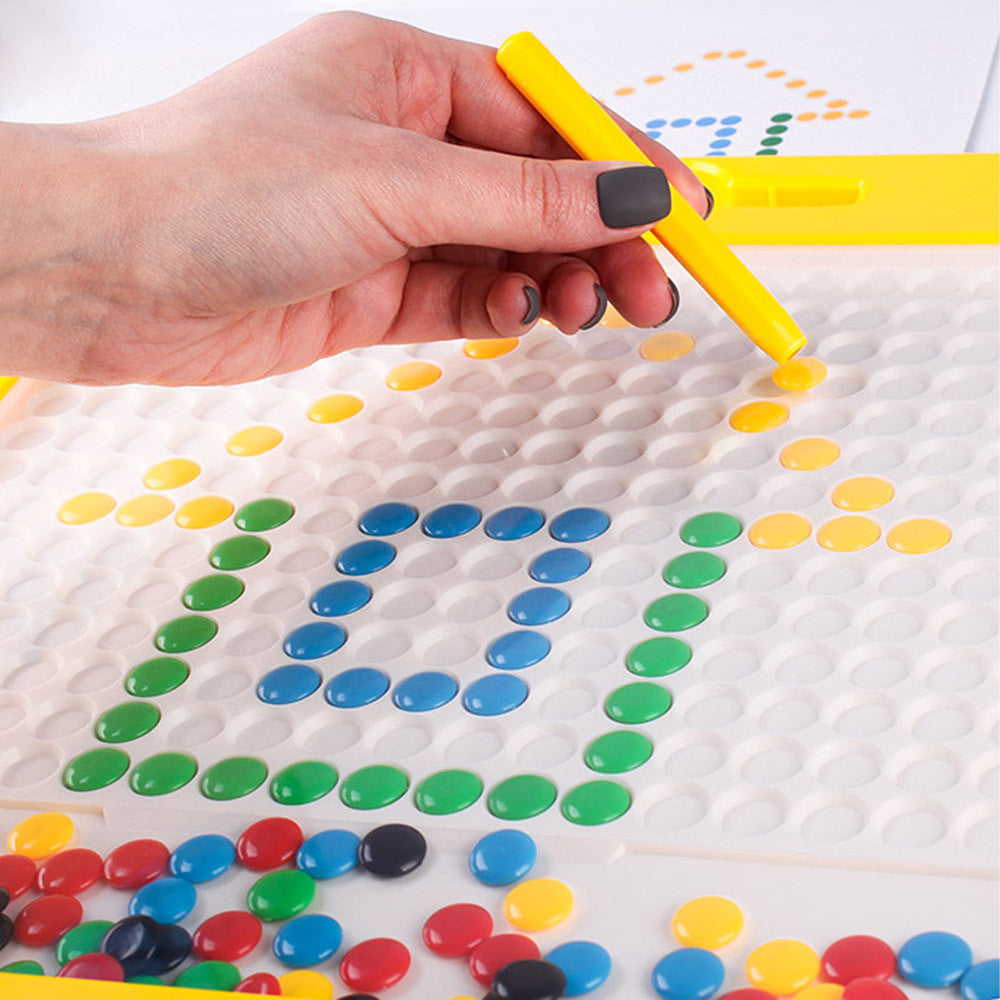 Магнітна мозаїка з пером, 32х32см / Магнітна мозаїка для дітей / Магнітна дошка для творчості