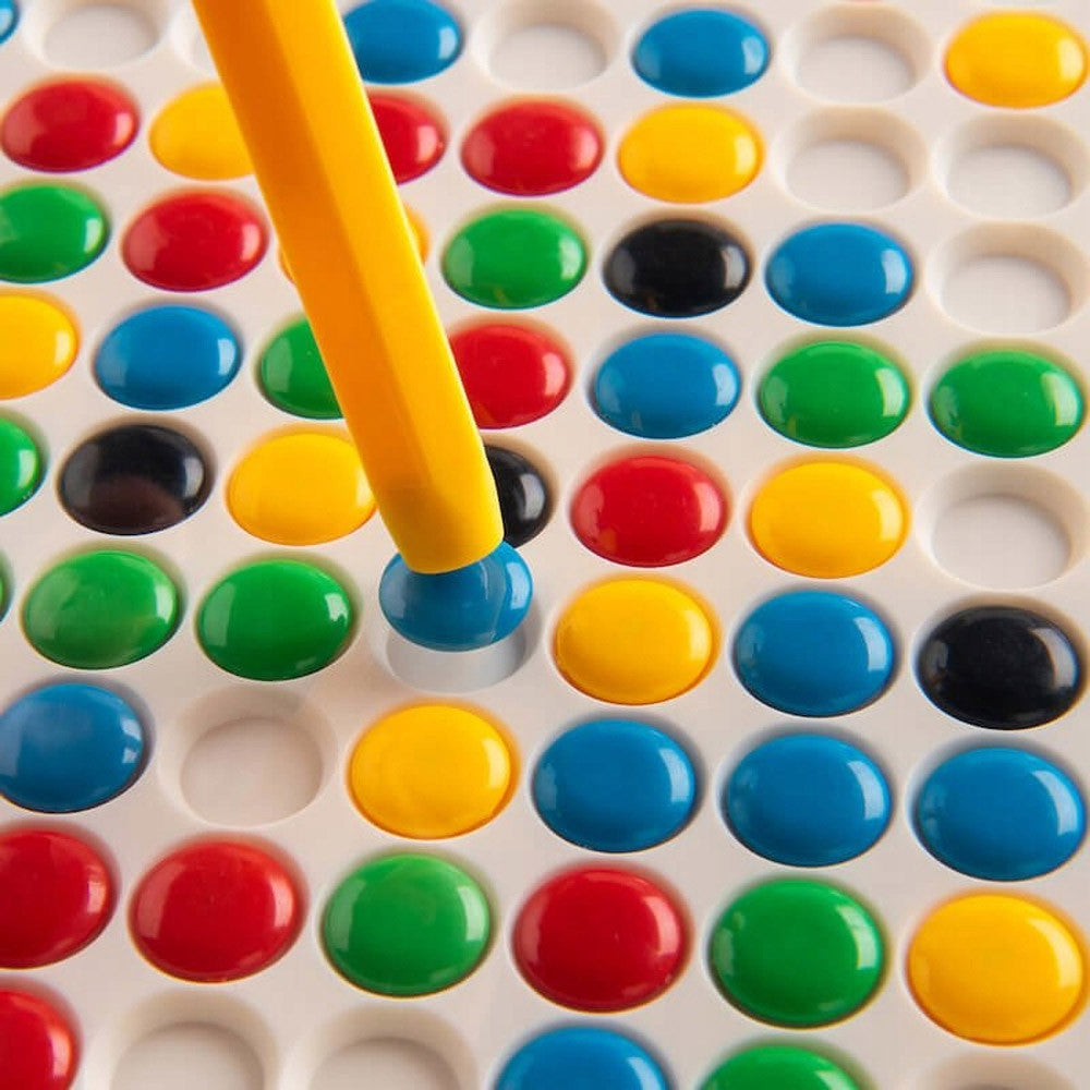 Магнітна мозаїка з пером, 32х32см / Магнітна мозаїка для дітей / Магнітна дошка для творчості