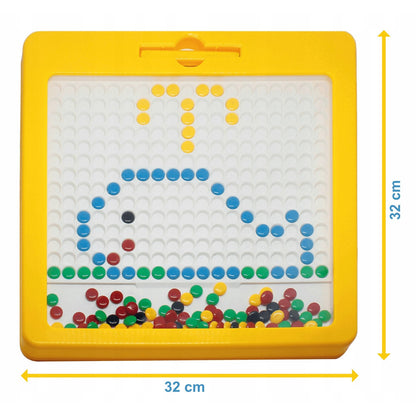 Магнітна мозаїка з пером, 32х32см / Магнітна мозаїка для дітей / Магнітна дошка для творчості