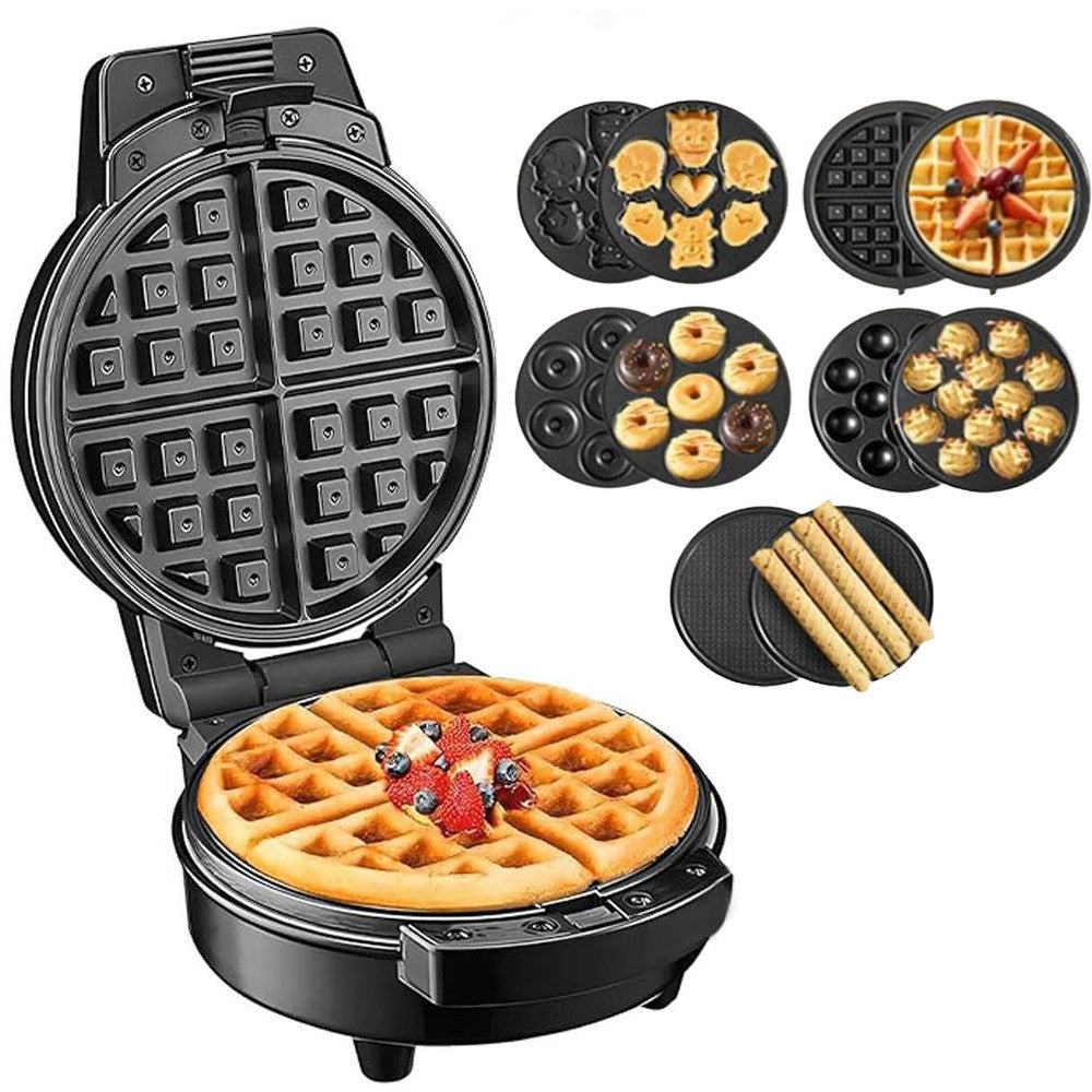 Мультипекар Sokany SK-08105, 5 функцій, 600Вт / Електропіч для бельгійських вафель та інших страв