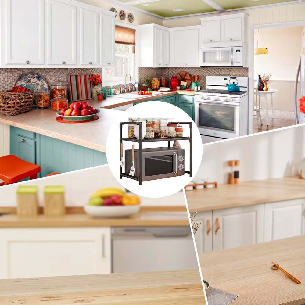 Одноярусна підставка для НВЧ-печі (51×50,5×27см) / Кухонна полиця для НВЧ