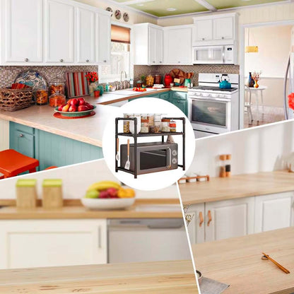 Одноярусна підставка для НВЧ-печі (51×50,5×27см) / Кухонна полиця для НВЧ