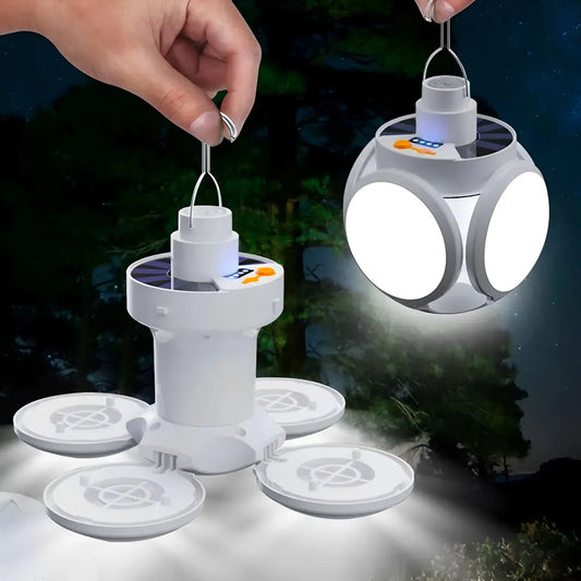 Універсальний кемпінговий ліхтар-лампа BL 2029-01, 13х12см / Акумуляторний ліхтар на сонячній батареї