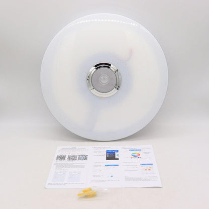 Світильник стельовий 60W, 38см RGB Lamp з Bluetooth колонкою / Кругла LED люстра з пультом керування