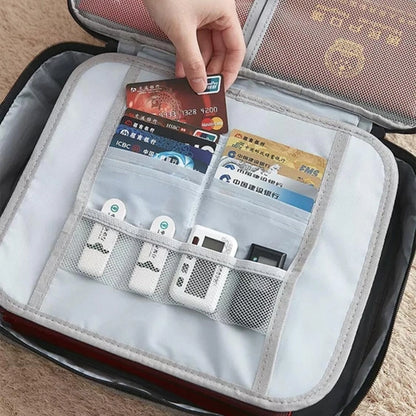 Дорожня сумка органайзер для зберігання документів 37х10,5х27 см, з кодовим замком, Home Cleaning, Чорна