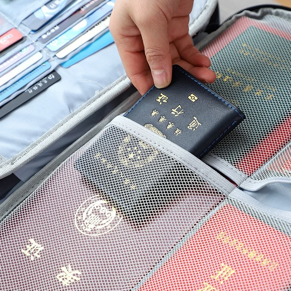 Дорожня сумка органайзер для зберігання документів 37х10,5х27 см, з кодовим замком, Home Cleaning, Чорна