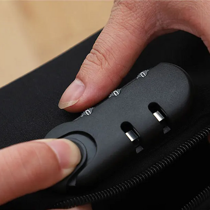 Дорожня сумка органайзер для зберігання документів 37х10,5х27 см, з кодовим замком, Home Cleaning, Чорна