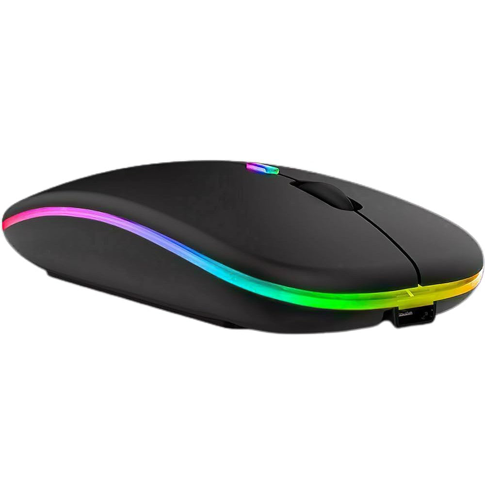 Бездротова миша з RGB підсвічуванням, Bluetooth, 1600DPI / Акумуляторна безшумна миша для ПК