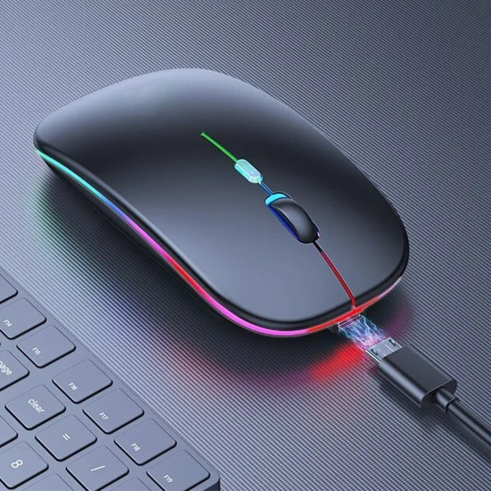 Бездротова миша з RGB підсвічуванням, Bluetooth, 1600DPI / Акумуляторна безшумна миша для ПК
