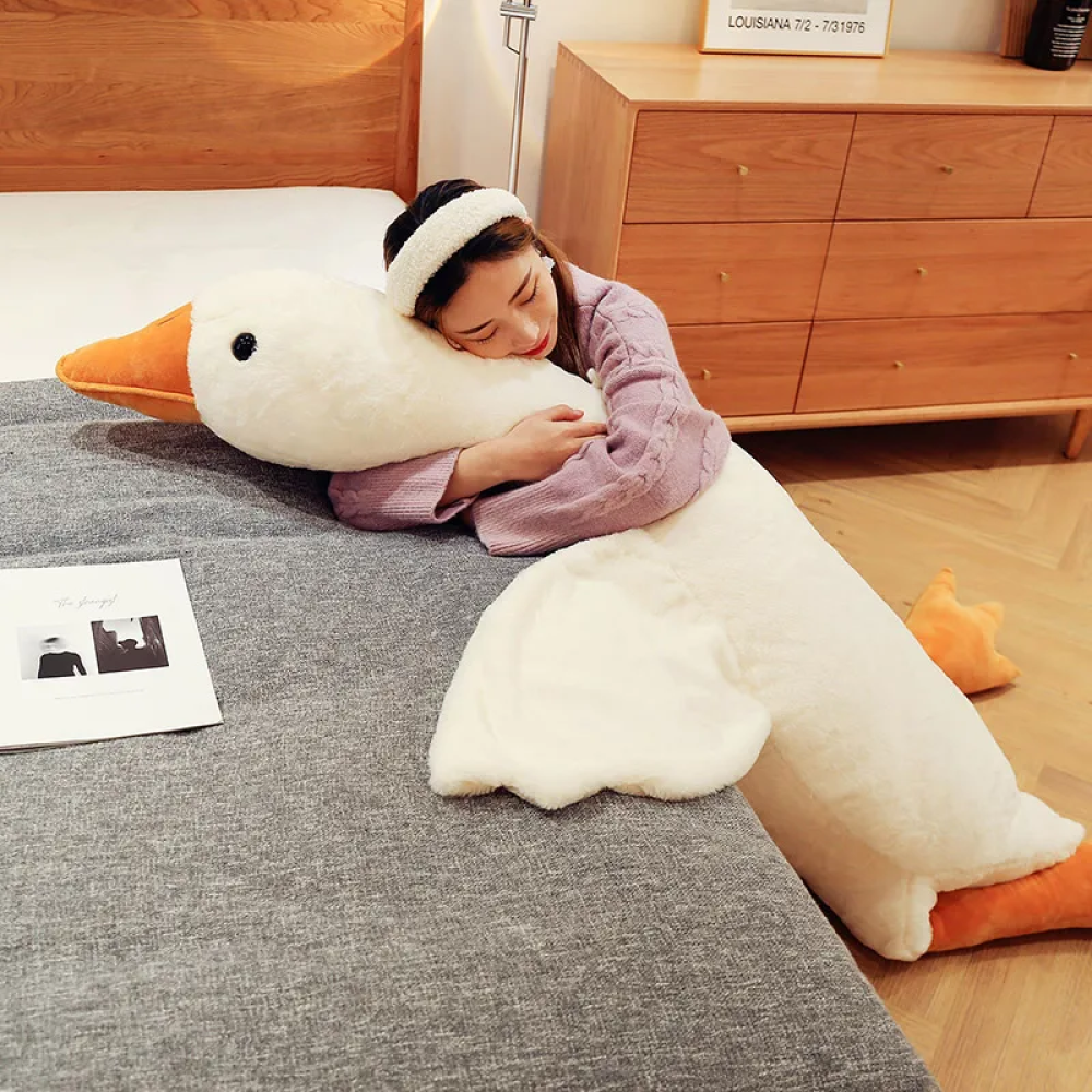 М'яка плюшева іграшка подушка (50-160см) Качка, 160 см / Дитяча іграшка антистрес обіймашка