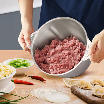 Кухонний комбайн 10в1 з 2 чашами, 1800Вт, 3,8л, HM8849 / Кухонний блендер / Чоппер / Кухонний подрібнювач