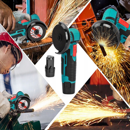 Акумуляторна болгарка 12V у валізі, 2 акумулятори, W-153-7 / Електроболгарка / Міні болгарка