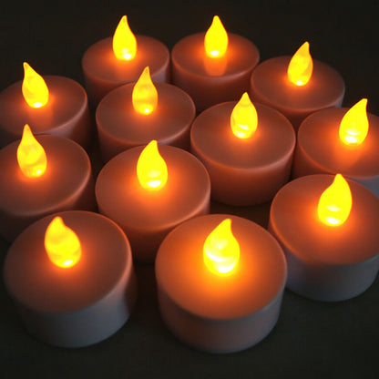 Набір декоративних свічок на батарейках, 24 шт / Світлодіодні святкові свічки / Набір свічок