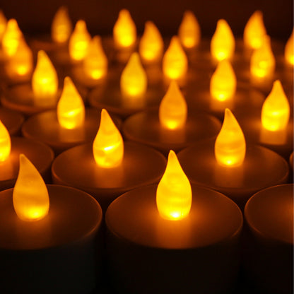Набір декоративних свічок на батарейках, 24 шт / Світлодіодні святкові свічки / Набір свічок