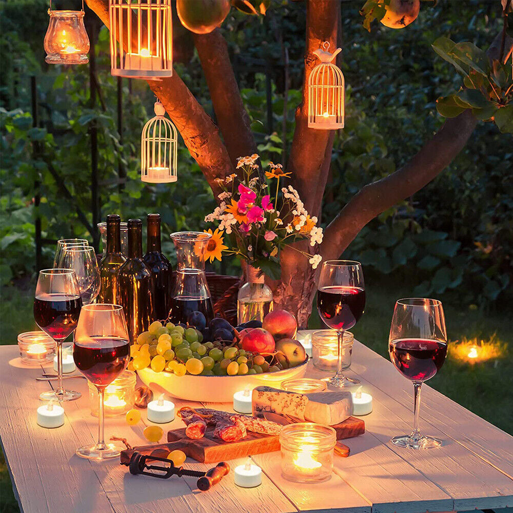 Набір декоративних свічок на батарейках, 24 шт / Світлодіодні святкові свічки / Набір свічок