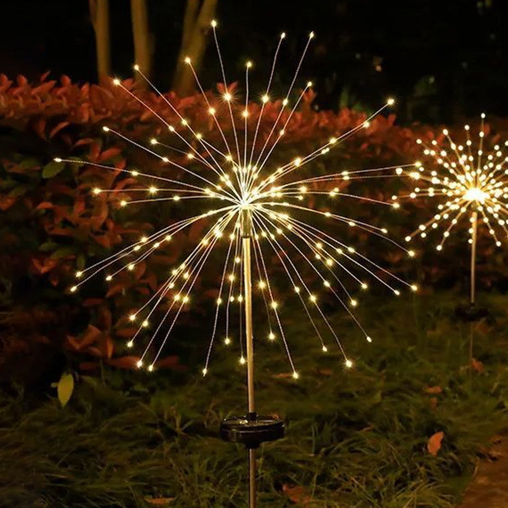 Ліхтар садовий "Феєрверк" на сонячній батареї 1шт, 120LED, ShowTime / Газонний ліхтар від сонячної енергії