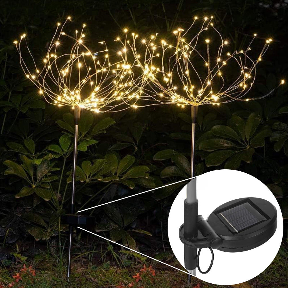 Ліхтар садовий "Феєрверк" на сонячній батареї 1шт, 120LED, ShowTime / Газонний ліхтар від сонячної енергії