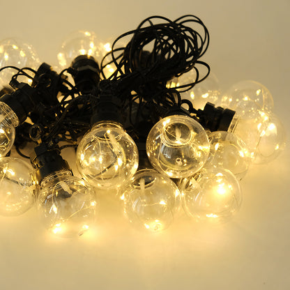 Гірлянда Лампочки 10шт від мережі 10м для вулиці, Xmas + з'єднувач, Теплий білий / Водонепроникна гірлянда