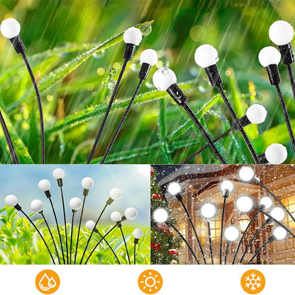 Ліхтар садовий на сонячній батареї 70см, Тепле світло / Декоративний світильник вуличний