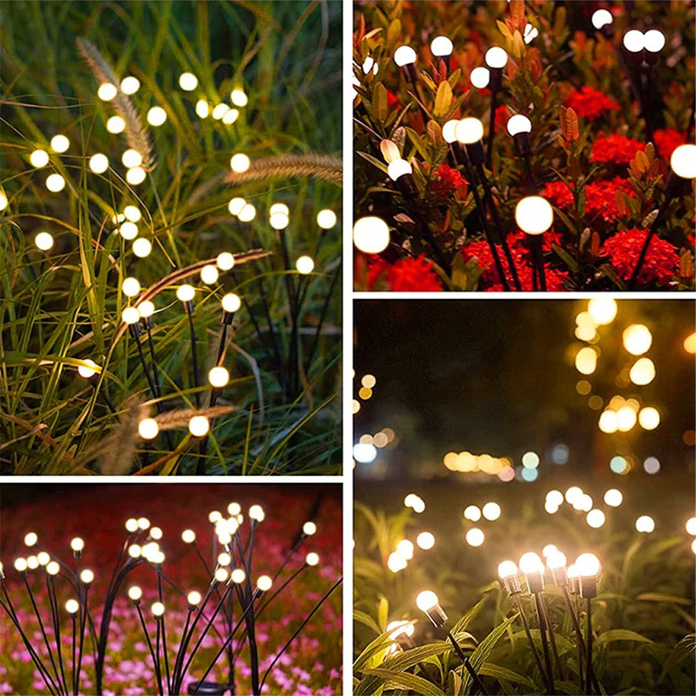 Ліхтар садовий на сонячній батареї 70см, Тепле світло / Декоративний світильник вуличний