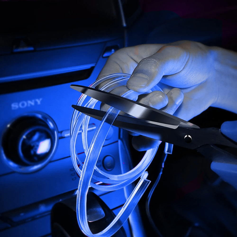 Світлодіодна стрічка для авто 3м, від USB, Синя / Діодна стрічка для автомобіля / Підсвічування для авто