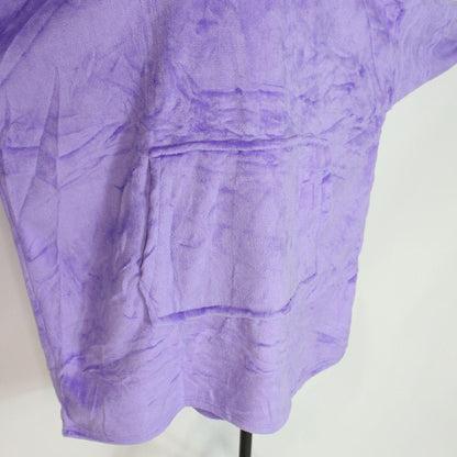 Оверсайз плед-халат з капюшоном 100х80см, Huggle Hoodie, Фіолетовий / Толстовка худі для дому / Плед з рукавами