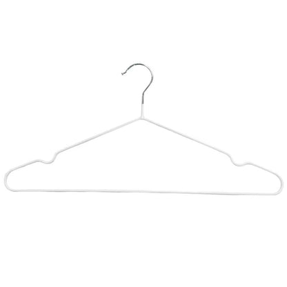 Набір 10шт, Плечики для одягу 40см + силіконове покриття, Білий / Тремпель для одягу / Вішалка плечики