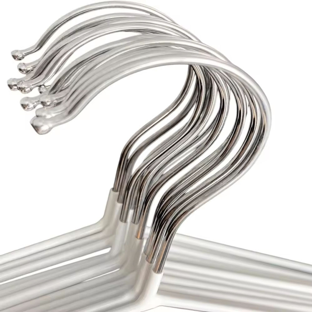 Набір 10шт, Плечики для одягу 40см + силіконове покриття, Білий / Тремпель для одягу / Вішалка плечики