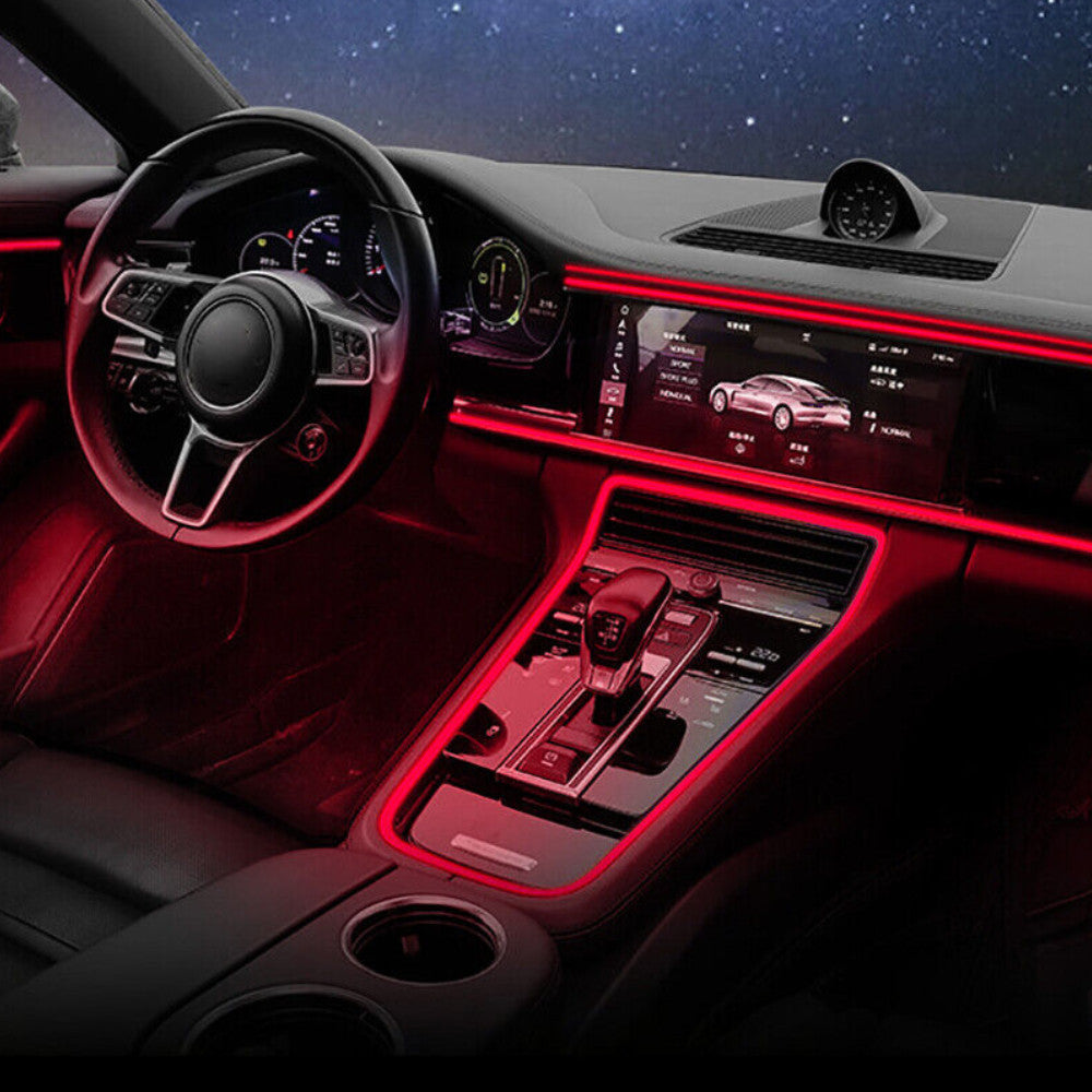 Світлодіодна стрічка для авто 3м, від USB, Червона / Діодна стрічка для автомобіля / Підсвічування для авто
