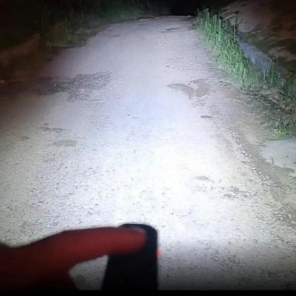 Велофара з сигналом MT-007-T6, від USB + виносна кнопка / Акумуляторна водонепроникна фара на велосипед