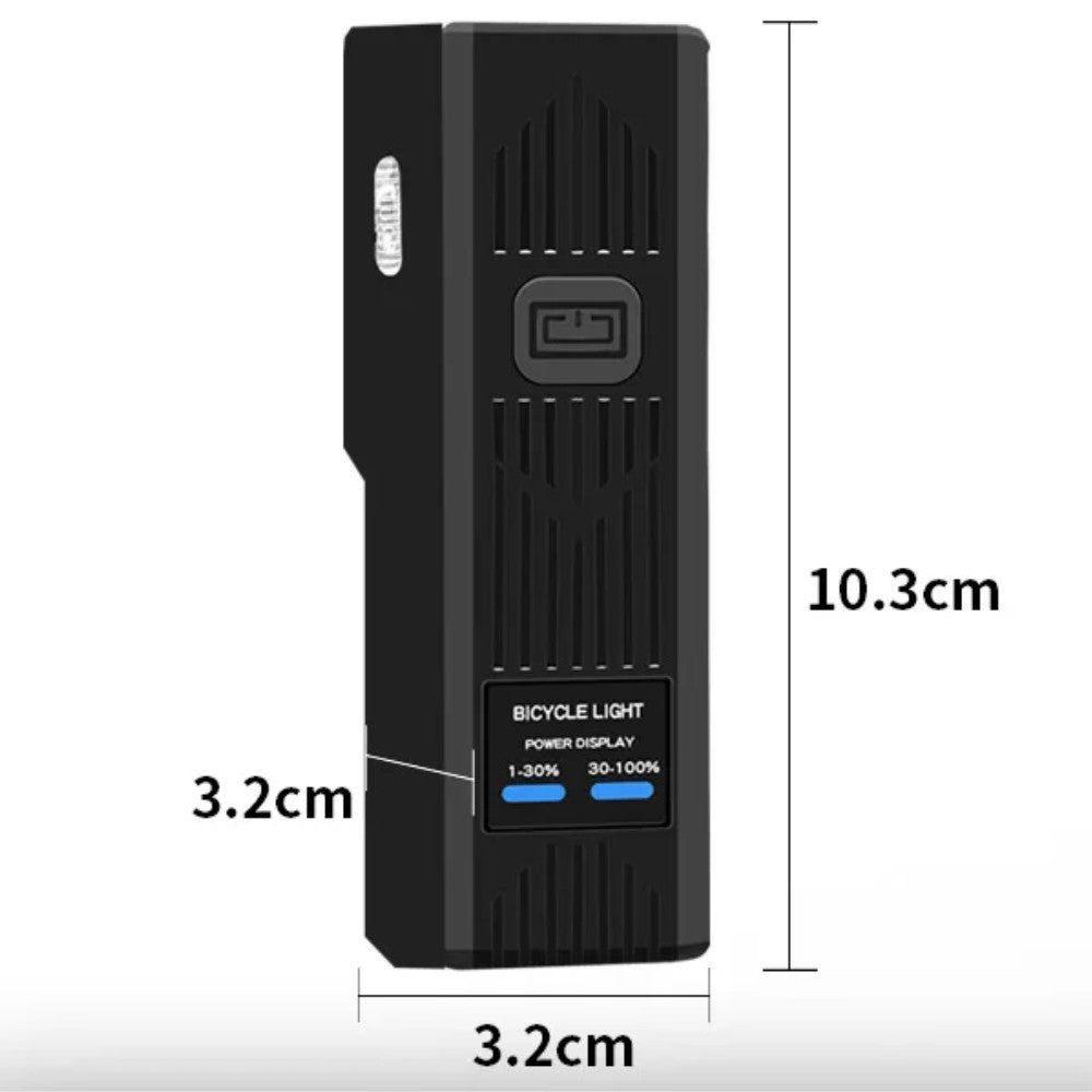 Велофара з сигналом MT-007-T6, від USB + виносна кнопка / Акумуляторна водонепроникна фара на велосипед