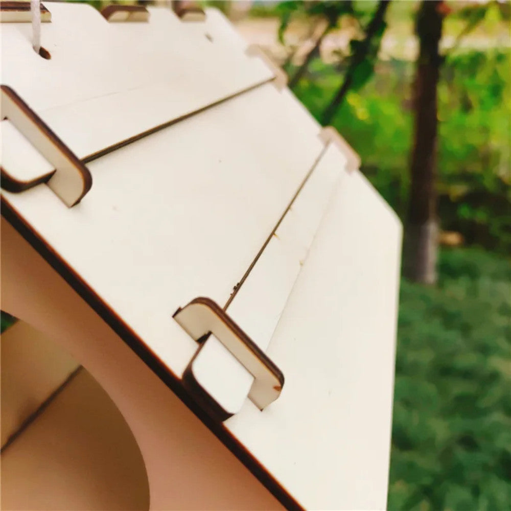 Годівниця для птахів 23х20х20см, з фанери / Вулична підвісна годівниця для пташок / Збірна годівниця