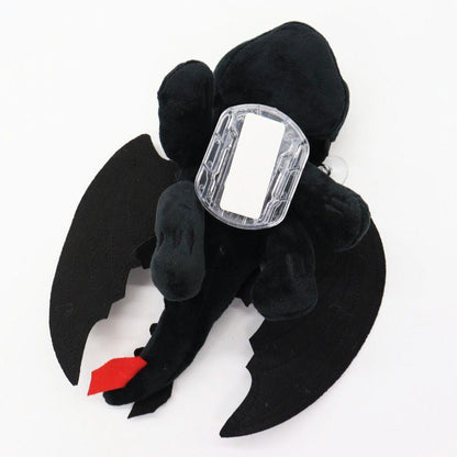 Іграшка на машину дракон 20см, на клейкій основі, Чорний / М'яка плюшева іграшка беззубик / Іграшка дракон